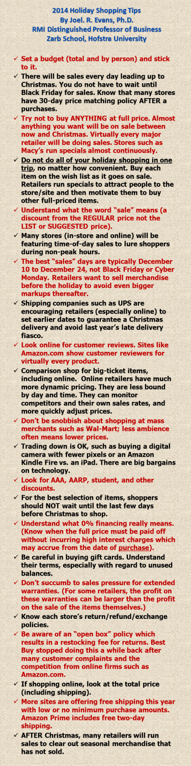 2014 Shopping Tips