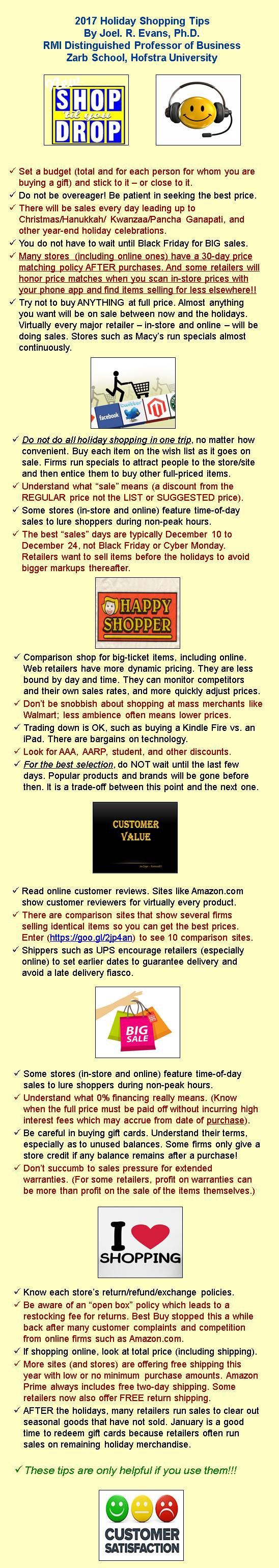 Here are our holiday season 2017 shopping tips  in the form of an infographic.